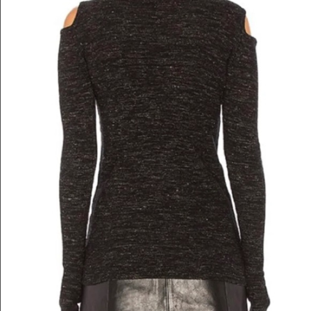 Current/Elliott melange black cutout sweater size 3 / large - Picture 3 of 10